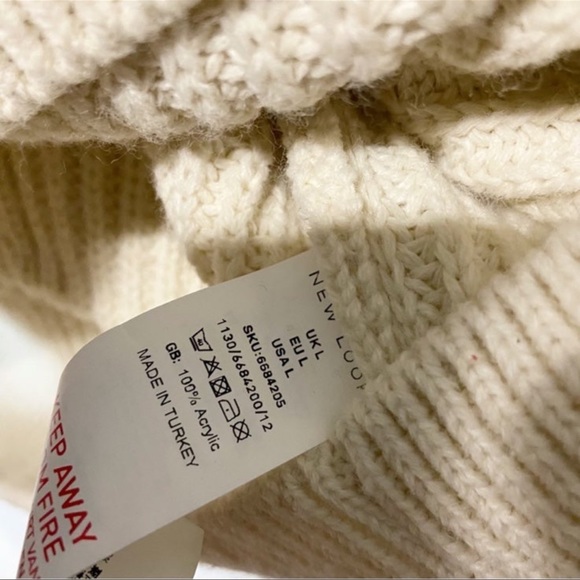 ASOS New Look Cream Longsleeve Crewneck Pullover Sweater w/ side panel details - Picture 5 of 8